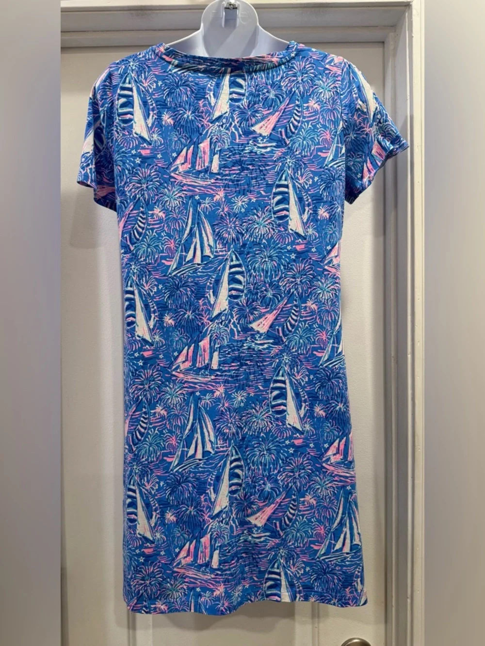 Lilly Pulitzer Cody It’s a Sailabration Pima Cotton T-Shirt Dress Small